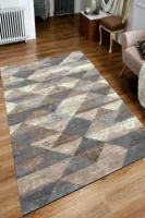 Woven Beige Geometric Turkish Area Rug Fashion Carpet Floor Soft Modern Decoration Home Decor Thick Runner Durable Kilim