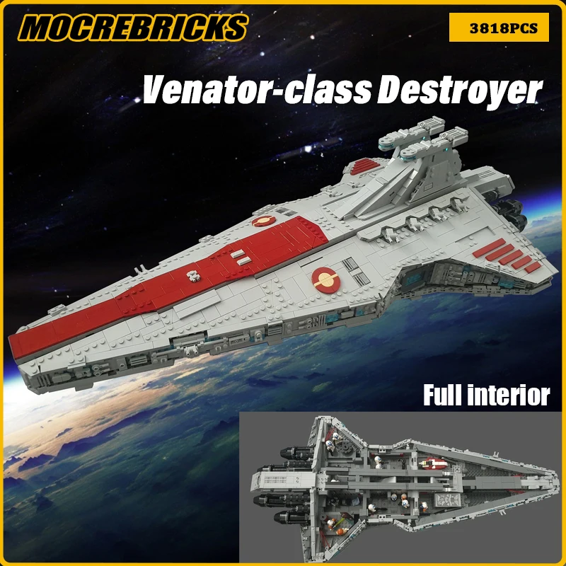 

MOC-112866 Space Battleship Venator-class Star Destroyer Upgraded Version Building Blocks Kit Spaceship Model Bricks Toys Set
