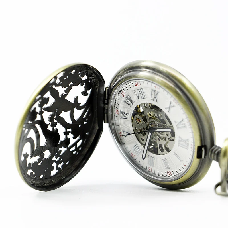 Vintage Chinoiserie Pocket Watches Mechanical Collection Personalised Charm Classic Hand Wind Fob Watch relogio masculino