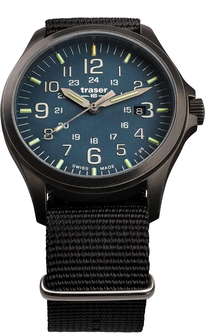 [Tracer] часы P67 для офицера Pro GunMetal Blue 108632 мужские черные