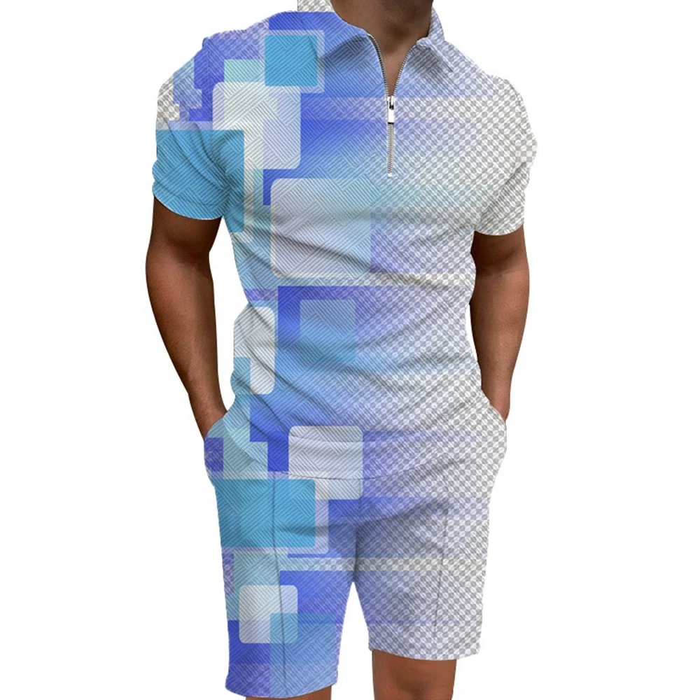 

Casual Men'S Suit Summer Short-Sleeved Polo Shirt + Shorts 2-Piece Set 2023 Fashion Sportswear Men'S Sportswear Clothing