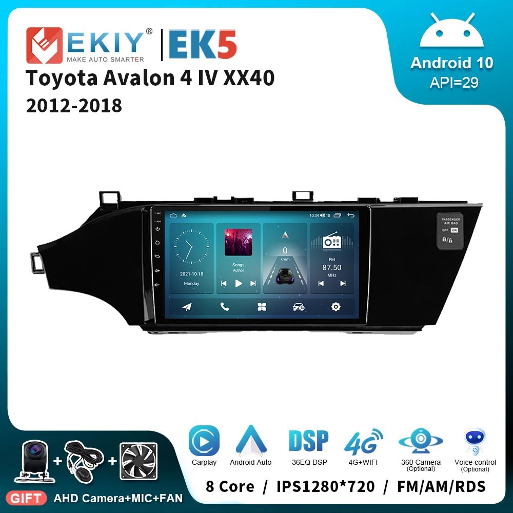 

EKIY EK5 Car Stereo For Toyota Avalon 4 IV XX40 2012 - 2018 Android Auto Multimedia Video Audio Player Bluetooth USB Carplay GPS