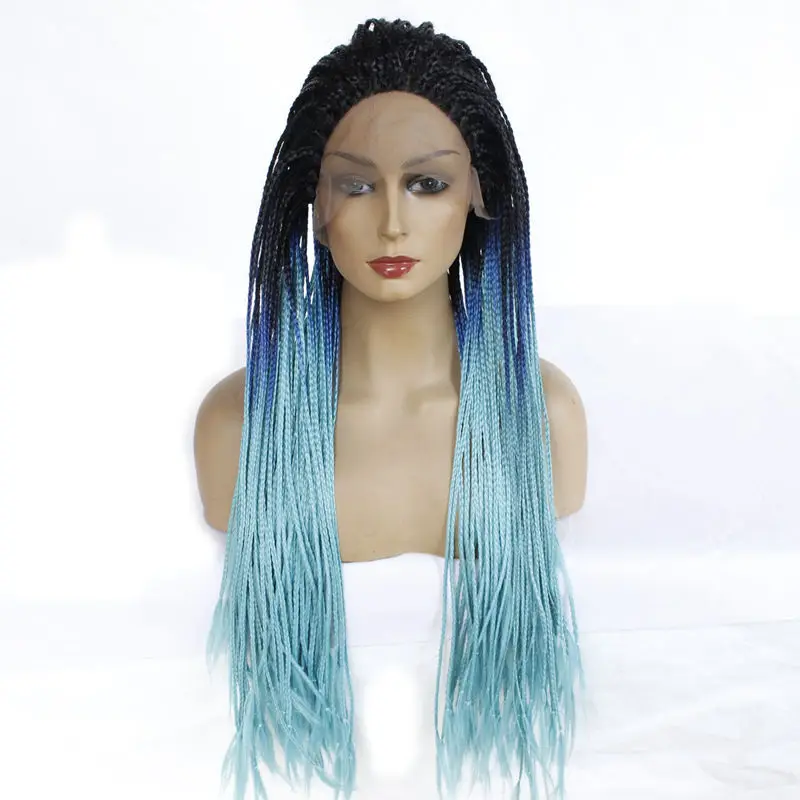 Box Braids Lace Front Wig For Black Women Fast Express Delivery