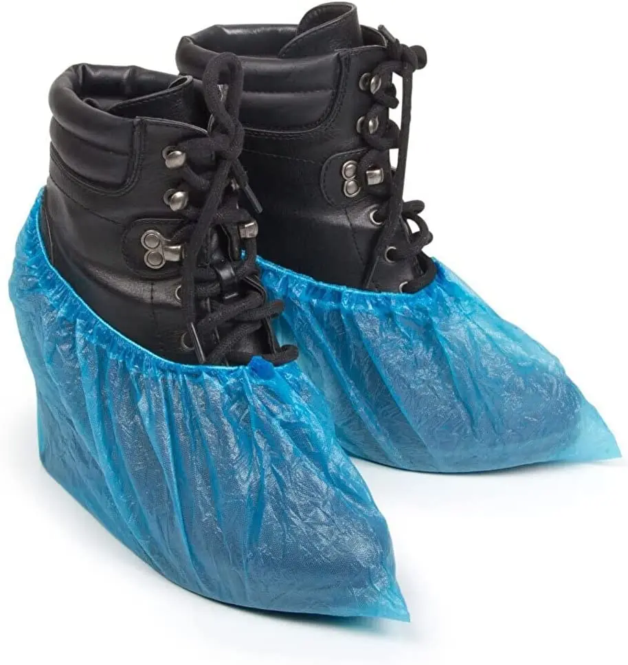 1000 PCS Plastic Disposable Shoe Covers Cleaning Overshoe Waterproof Protector  Construction Boot House Construction Workplace