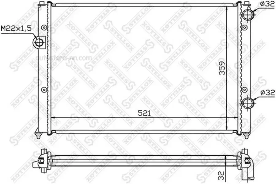 STELLOX 1025010SX Радиатор системы охлаждения
