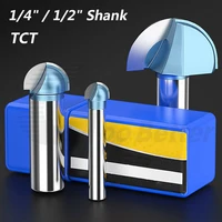 14 shank 12 shank tct tungsten carbide tipped core box cove router bit round nose cnc milling cutter slotting tool woodworking