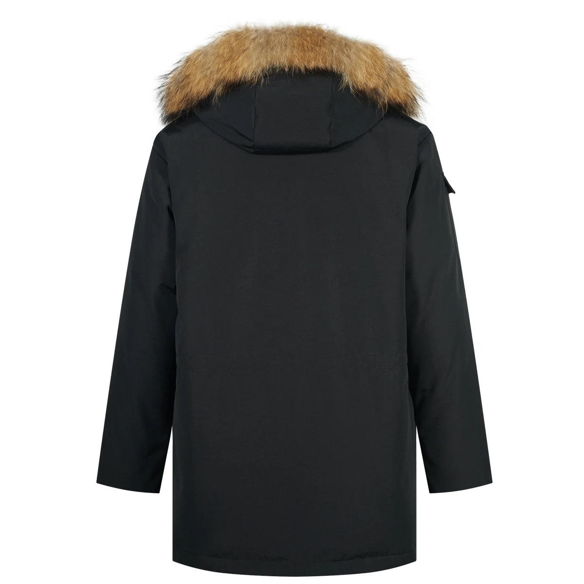 HW 2022 Winter Goose Men Down Jacket Thickened Hooded Fur Collar Mid-length Tooling Pie To Overcome Polyester Fiber Coat