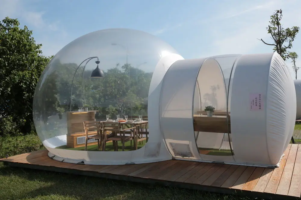 отель пузырь на бали. надувной дом для кемпинга. надувные дома. надувная палатка домик. надувной дом для отдыха.