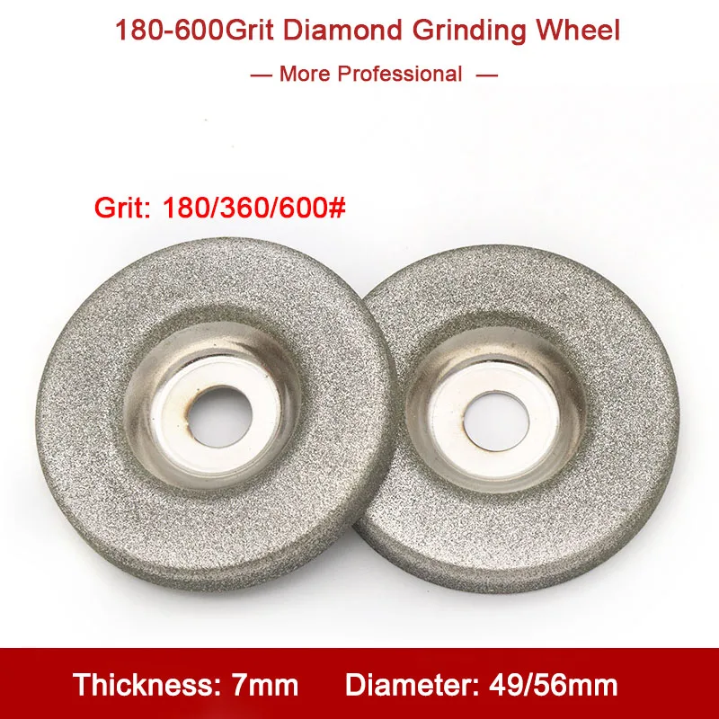 

1Pcs 180-600Grit Diamond Grinding Wheel 49/56mm Knife/Drill Grinder Polishing Wheel For Buffing knife Scissor Alloy Steel Drill