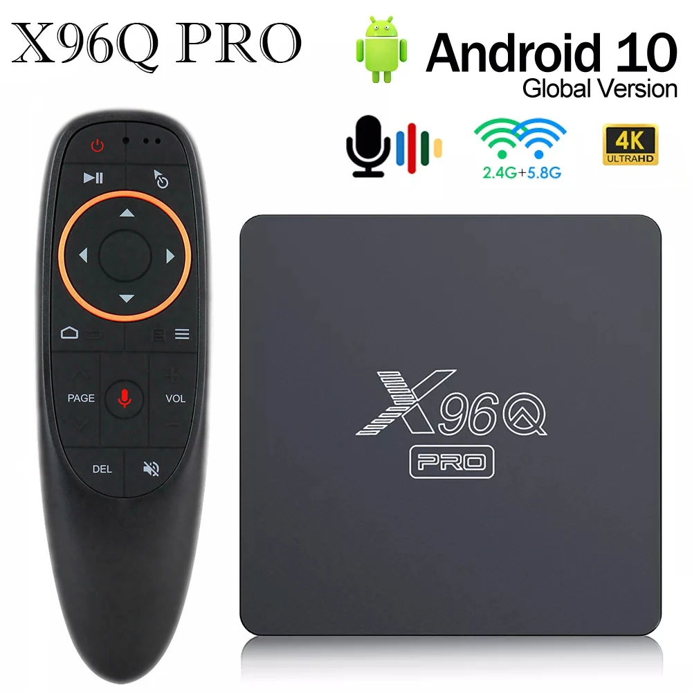 

X96Q PRO Smart TV BOX android 10.0 4k 2.4&5G wifi Allwinner H313 Media Player set top box android tv box