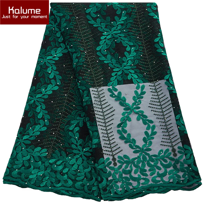

Kalume Latest African Tulle Lace Fabric 2022 High Quality New Nigerian French Net Lace Fabrics 5 Yards For Dress Sewing F2998