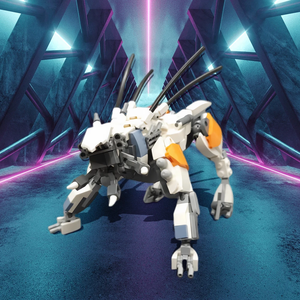 MOC Кибертоотс Кирпичи Киберфокс Механическая модель собаки Набор строительных