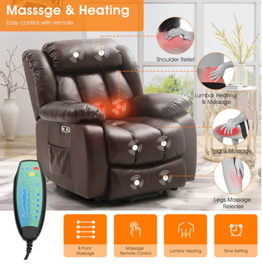 

Massage chair , Lay Flat Sleeping Double OKIN Lift Chair Unlimited Position Rec,Remote control lift recliner,Elderly Recliner.