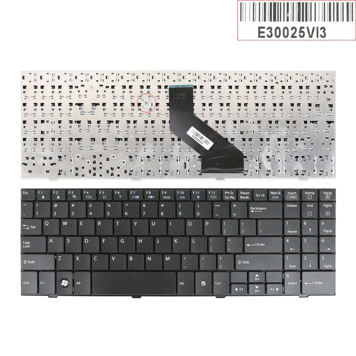 

New English US Layout Keyboard For US LG R580 R560 R590 BLACK (Without Foil)