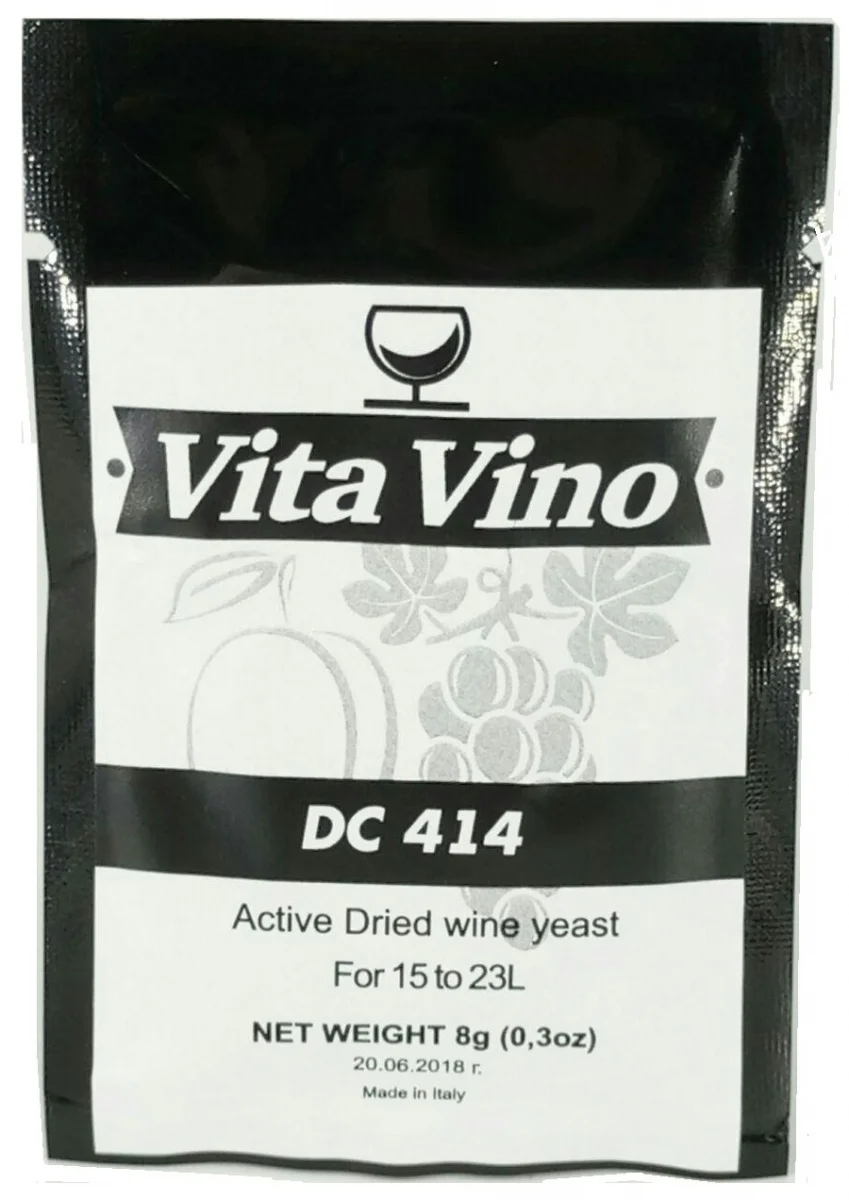 Дрожжи винные VitaVino DC-414 для винограда сливы абрикоса