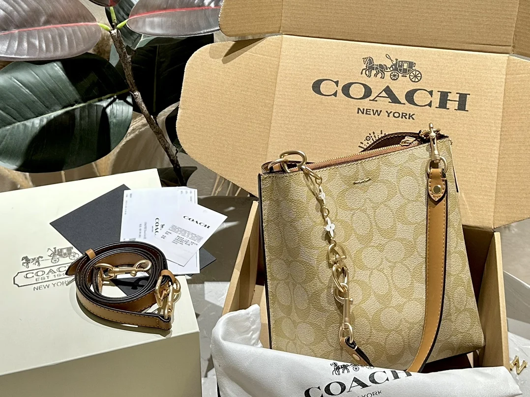 в стиле COACH новая женская сумка кошелек через плечо сумка-мессенджер подмышки