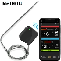 smart app digital bluetooth wireless meat thermometer barbecue kitchen cooking food thermometer for bbq oven grill smoker
