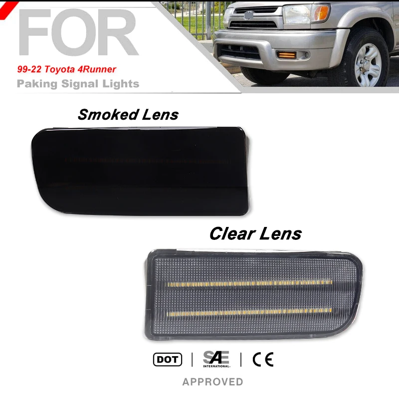 Фото Светодиодные дневные ходовые огни iJDM Switchback для Toyota 4Runner 1999-2002 годов, белые/янтарные DRL с последовательной функцией указателя поворота вспышки №4