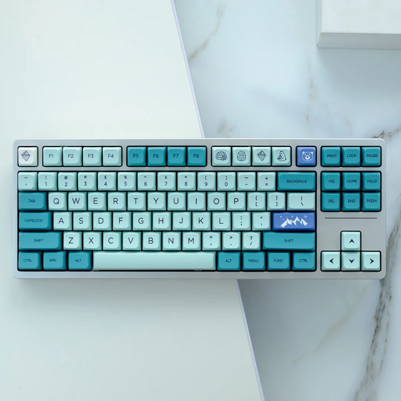 

146 клавиш GMK Iceberg Keycaps MDA Profile PBT Dye Sublimation механическая клавиатура Keycap для переключателя MX с 6.25U 7U Spaceba