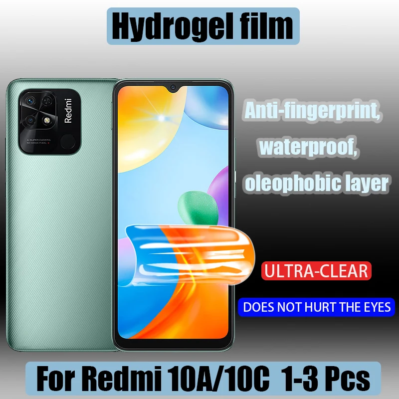 

Hydrogel Film For Redmi 10C Screen Protector Redmi 10A 10 Redmi10 A C Full Cover Not Glass 1 2 3 Pieces