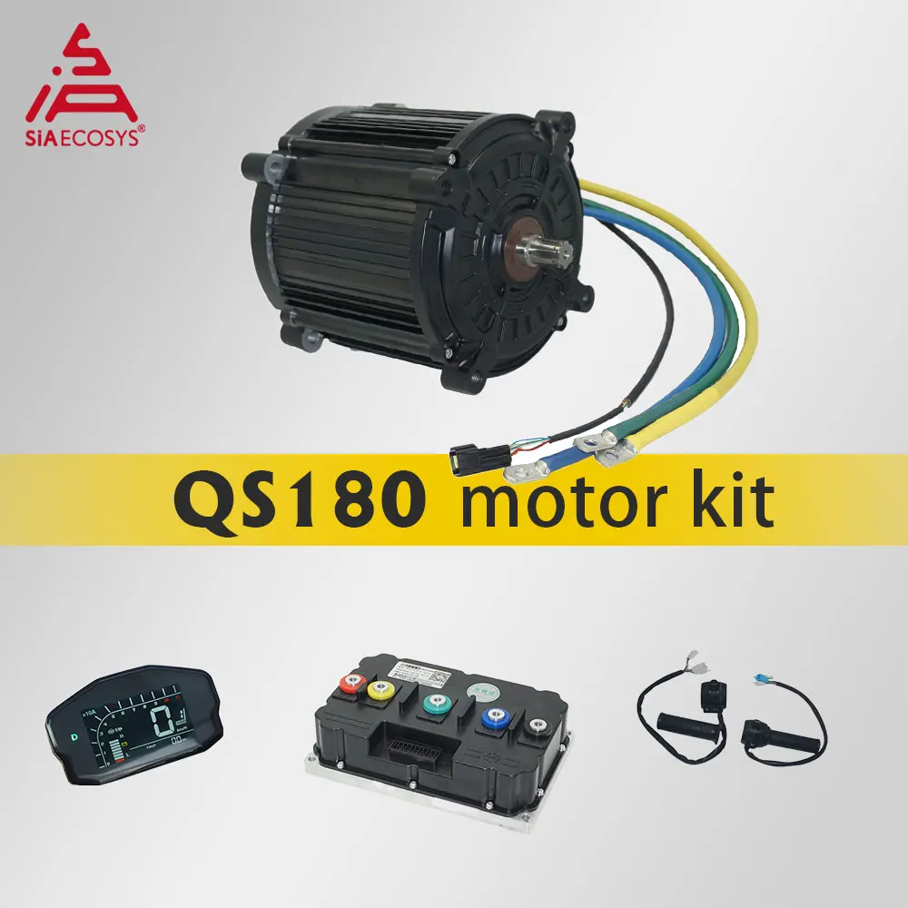 

QS MOTOR QS180 8000W 72V 90H Энкодер Комплект для переоборудования двигателя среднего привода с контроллером Fardriver ND72890 с дроссельной заслонкой DKD и YYV3