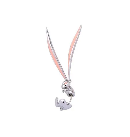 HUANZHI 2020 новые очаровательные эмалевые длинные серьги-подвески с кроличьими ушками серебряного цвета металлические серьги для женщин и девушек ювелирные изделия