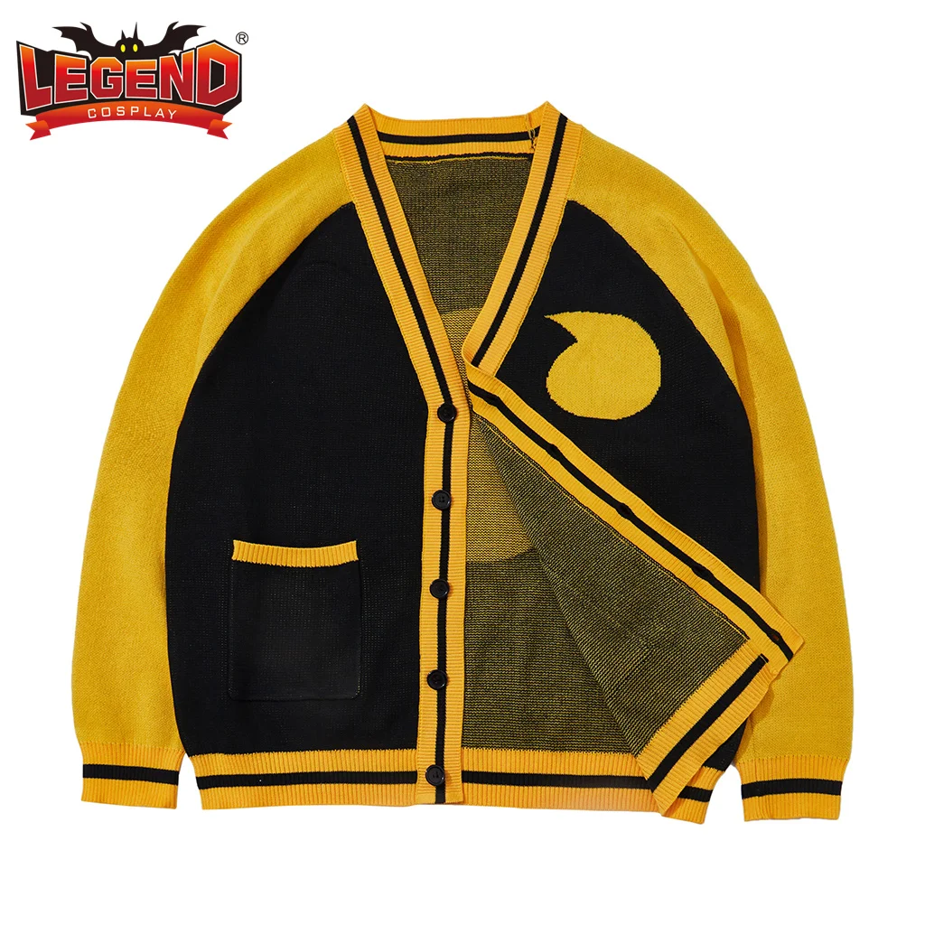 

Soul Evans Soul Eater Cosplay Costume Button Knitted Cardigan Sweater Jacket Coat Outfit for Women Men Adult