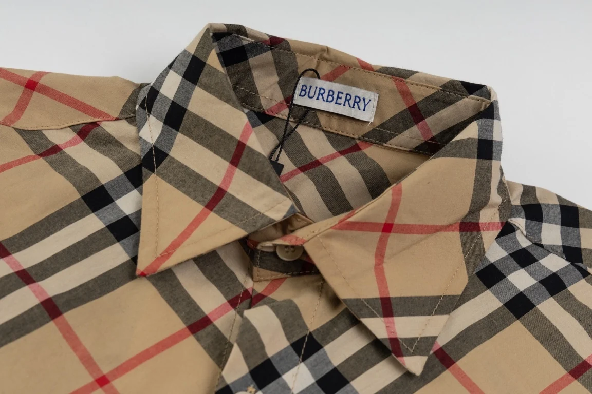 Рубашка Burberry С Длинными Рукавами Мягкая Удобная Повседневная Мода Износостойкая