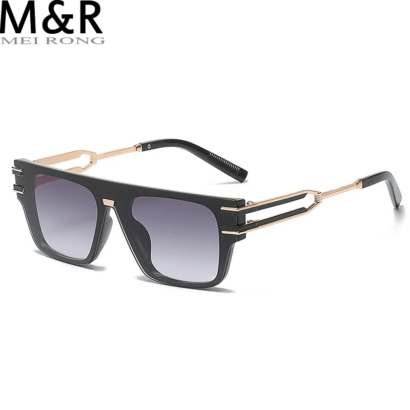 Модные квадратные солнцезащитные очки в металлической оправе для женщин