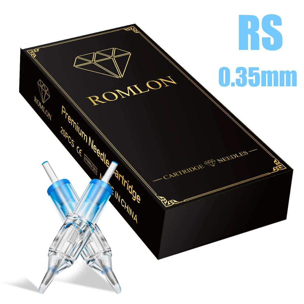 

ROMLON 20 шт. 0,35 мм RS иглы для тату-картриджей круглый шейдерный картридж иглы для макияжа машины картридж машины товары для тату