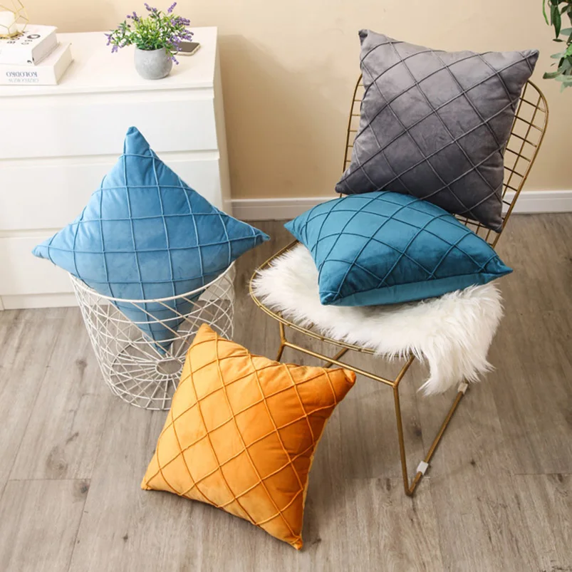 

MRL Soft Velvet Cushion Cover Throw Pillow Cover Velvet Cushion Cover For Living Room Sofa 45CM*45CM Cushions Home Decoration