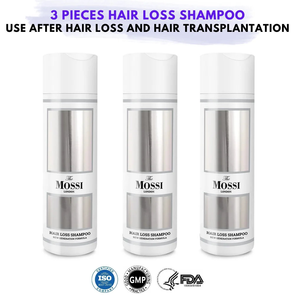 3 Pieces Hair Loss Shampoo 3 X 200ml After Hair Loss and Hair Transplantation Saw Palmetto Procapil