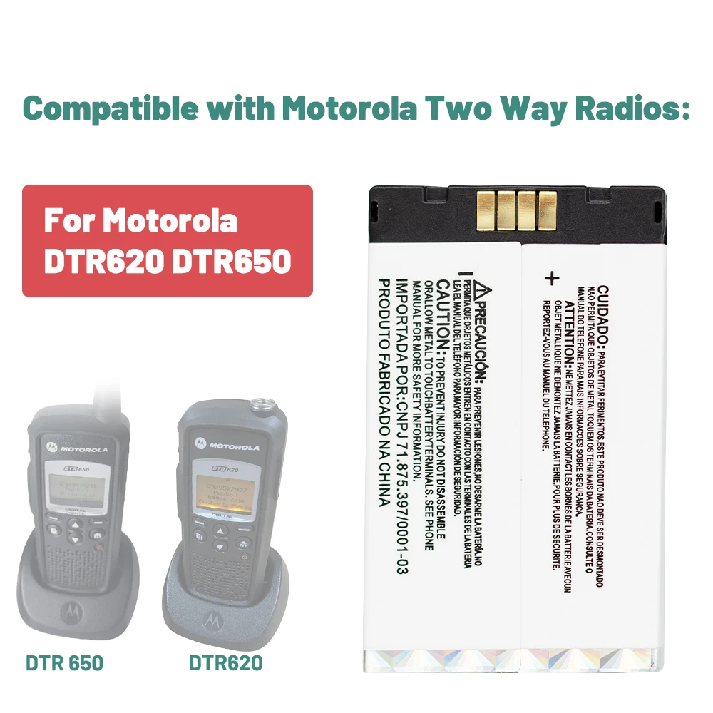 12 шт. литий-ионная батарея для Motorola DTR620 DTR650