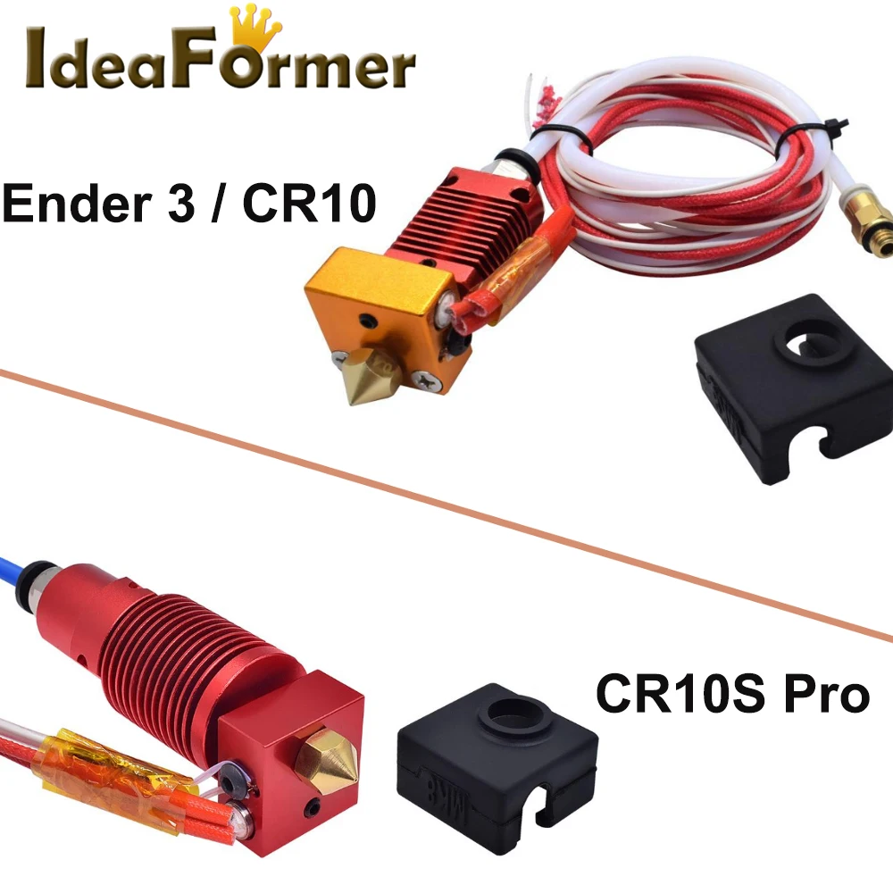 

MK8 экструдер Hotend kit 12 в 24 В 0,4 мм сопло 1,75 мм нить для 3d принтера Ender3 CR10 CR10S Запчасти Аксессуары Бесплатная доставка