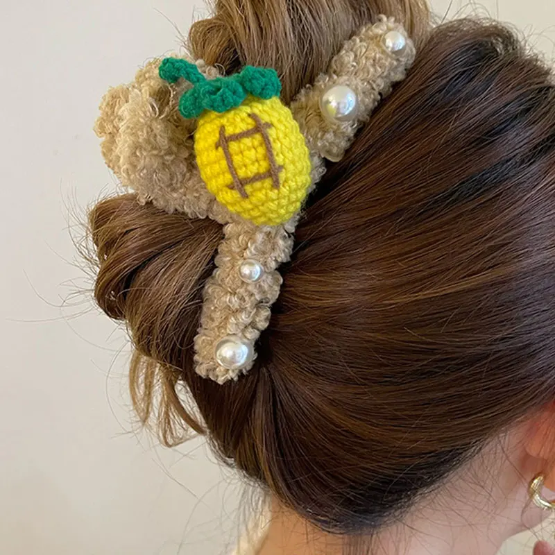 Симпатичные ананасы милые фрукты груша вишня клубника осенне-зимние большие