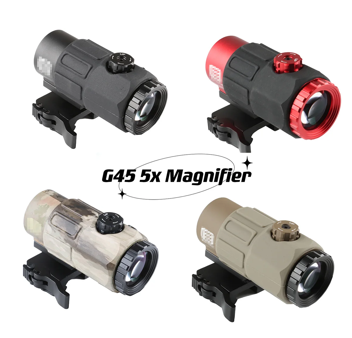 

Tactical Hologram Combination 558 G45 Rifle Sight Optical Sight 5 X Magnifier with Full Markings Fit 20MM Rail Mount for Huntin