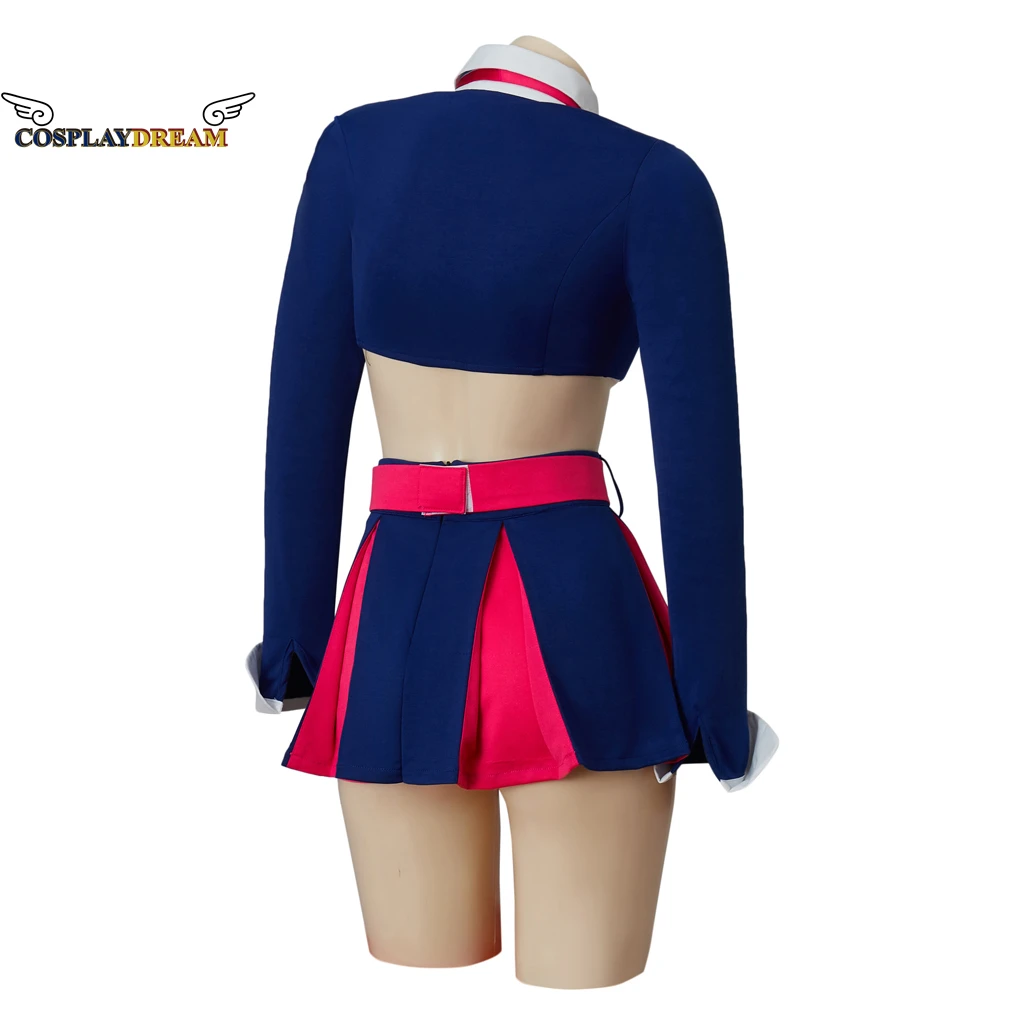 Женский костюм для косплея Остин Powers розовое платье с подтяжками и перьями