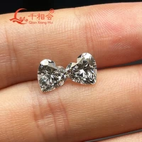 0 5ct 5ct ef white color heart shape diamond cut moissanite loose gem stone for jewelry making