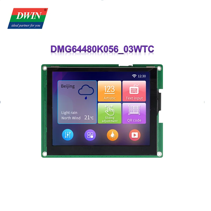 DWIN 5.6 Inch LCD TFT Display, 640*480 Resolution Touch Screen Panel, Connect To Mega Nano LCM Module DMG64480K056_03W