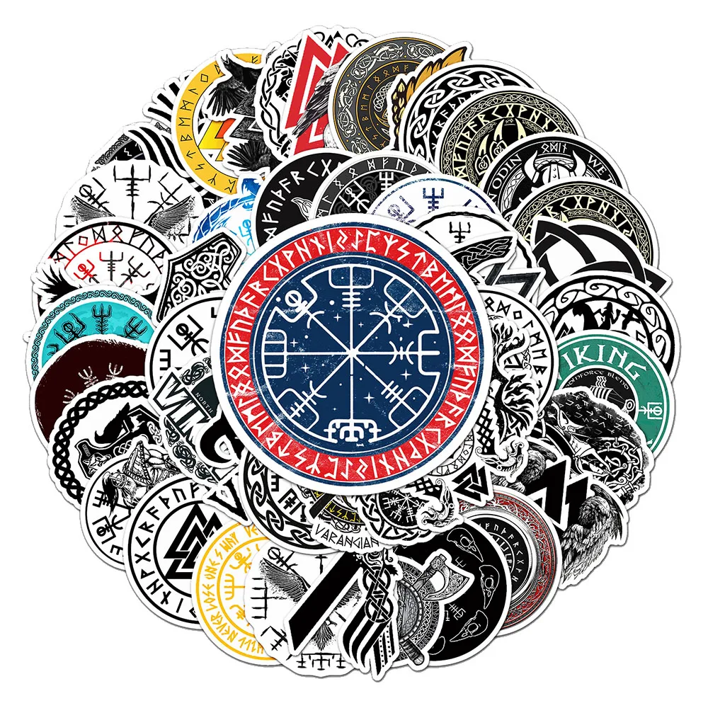 

10/30/50PCS Viking Totem Stickers Aesthetic Graffiti PVC Wall Decals DIY Phone Skateboard Suitcase Notebook Classic Toys Gift