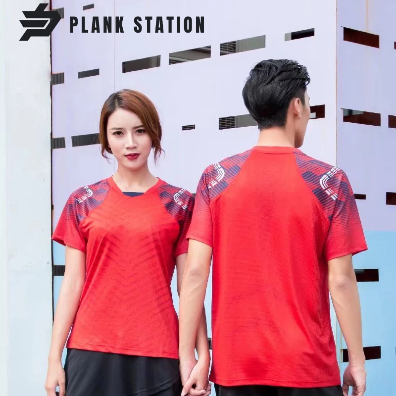 

Men Women Table Tennis Shirt Quick Dry Badminton Jersey 2023 Summer Short Sleeve Tennis Ping Pong T-shirts Volleyball Uniforms