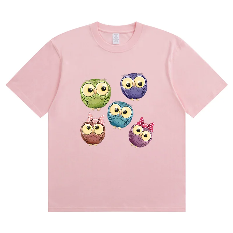 Новейшая летняя модная спортивная женская футболка с мультяшным принтом совы