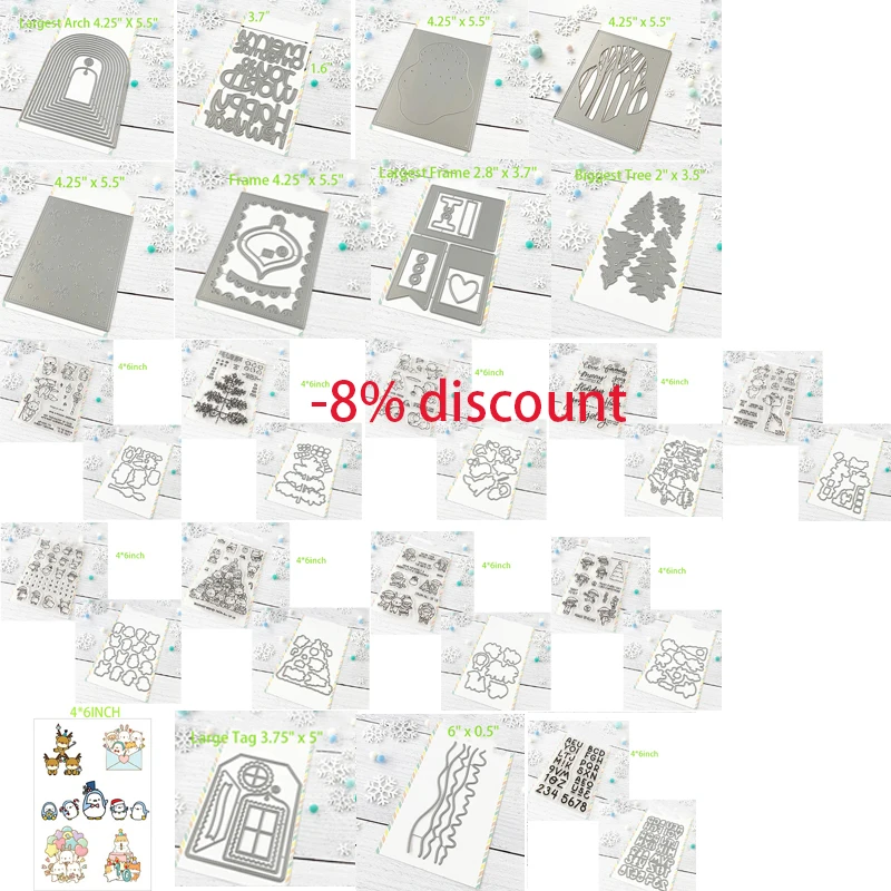 

2022 elephant new release Friendship Tree Little Merrysign Agenda Clear stamp and Cutting Die for Christmas Card Tag Scrapbook