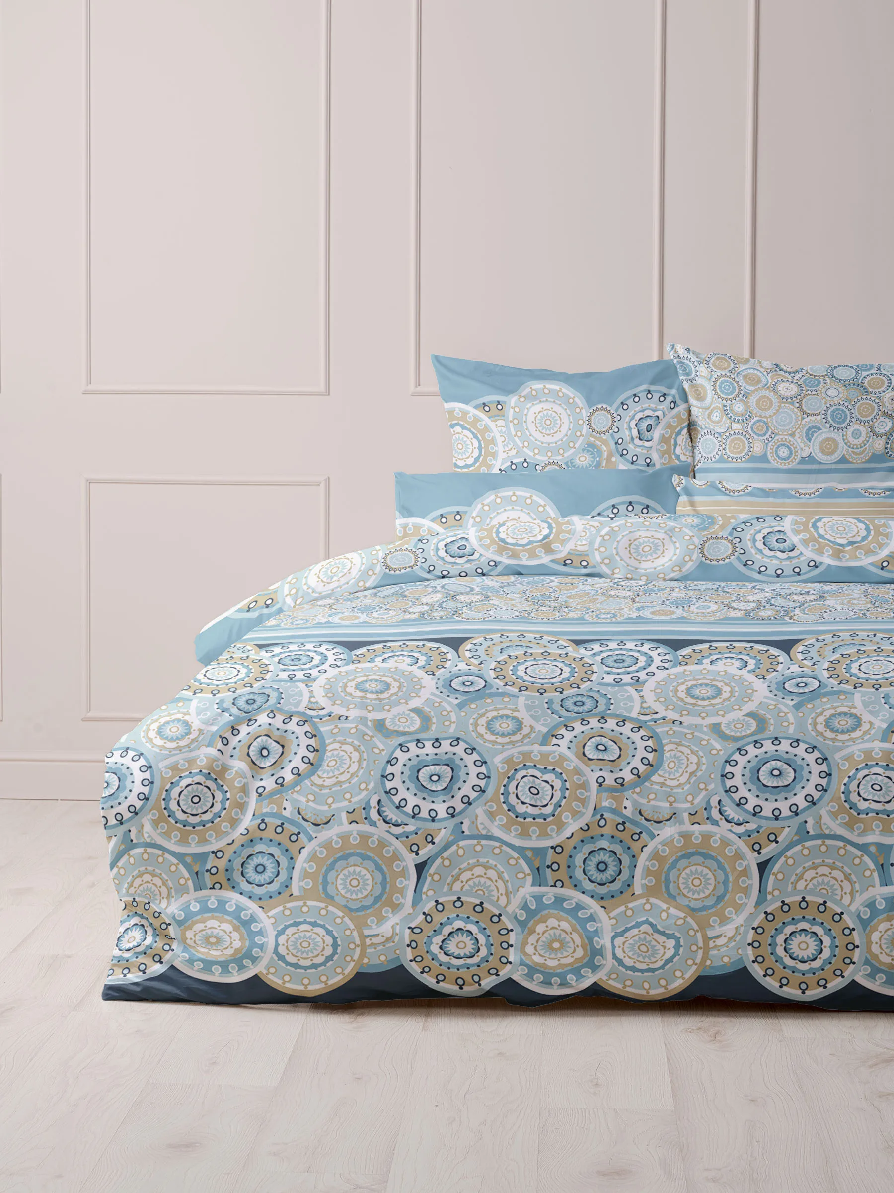 КПБ Бязь Постельное белье из Шуйской бязи - Тарелочки 20520-1 Размер: 2 спальное с