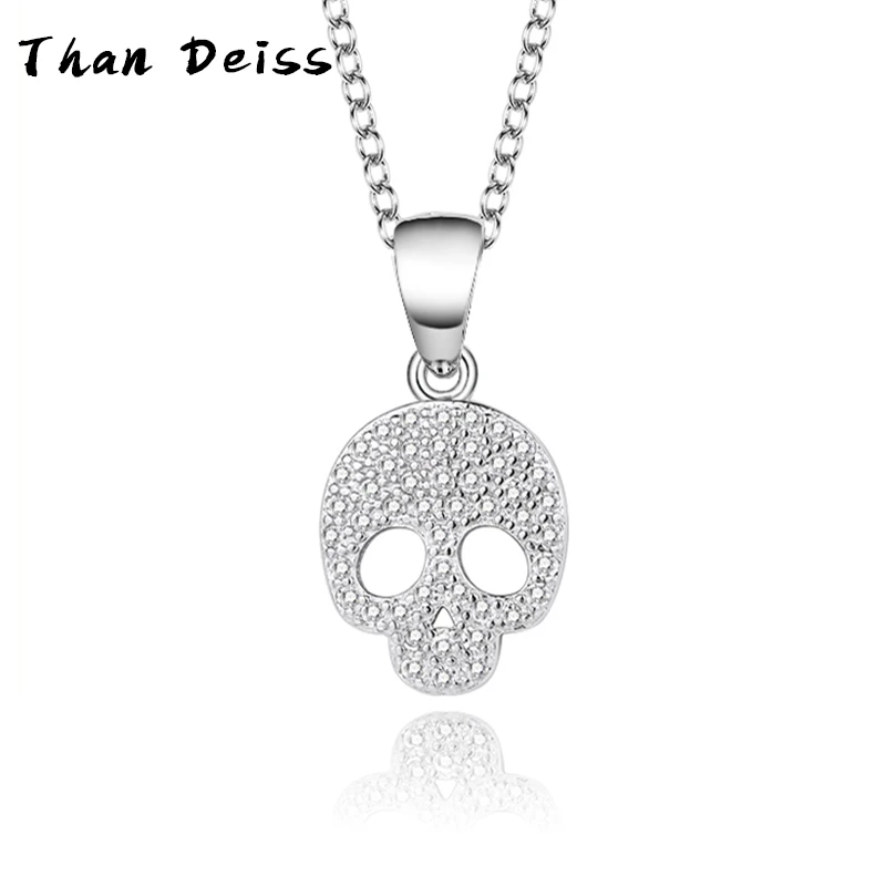 Купи S925 Sterling SilverS Skull Necklace Personality Europe And The United States Fashion Jewelry Ghost Head Pendant за 365 рублей в магазине AliExpress