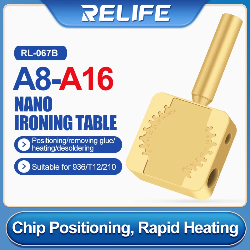 

RELIFE RL-067B A8-A16 3in1 Multifunctional Small Ironing Table For 936/210 /T12 Universal Heating Disassembly Platform 2023