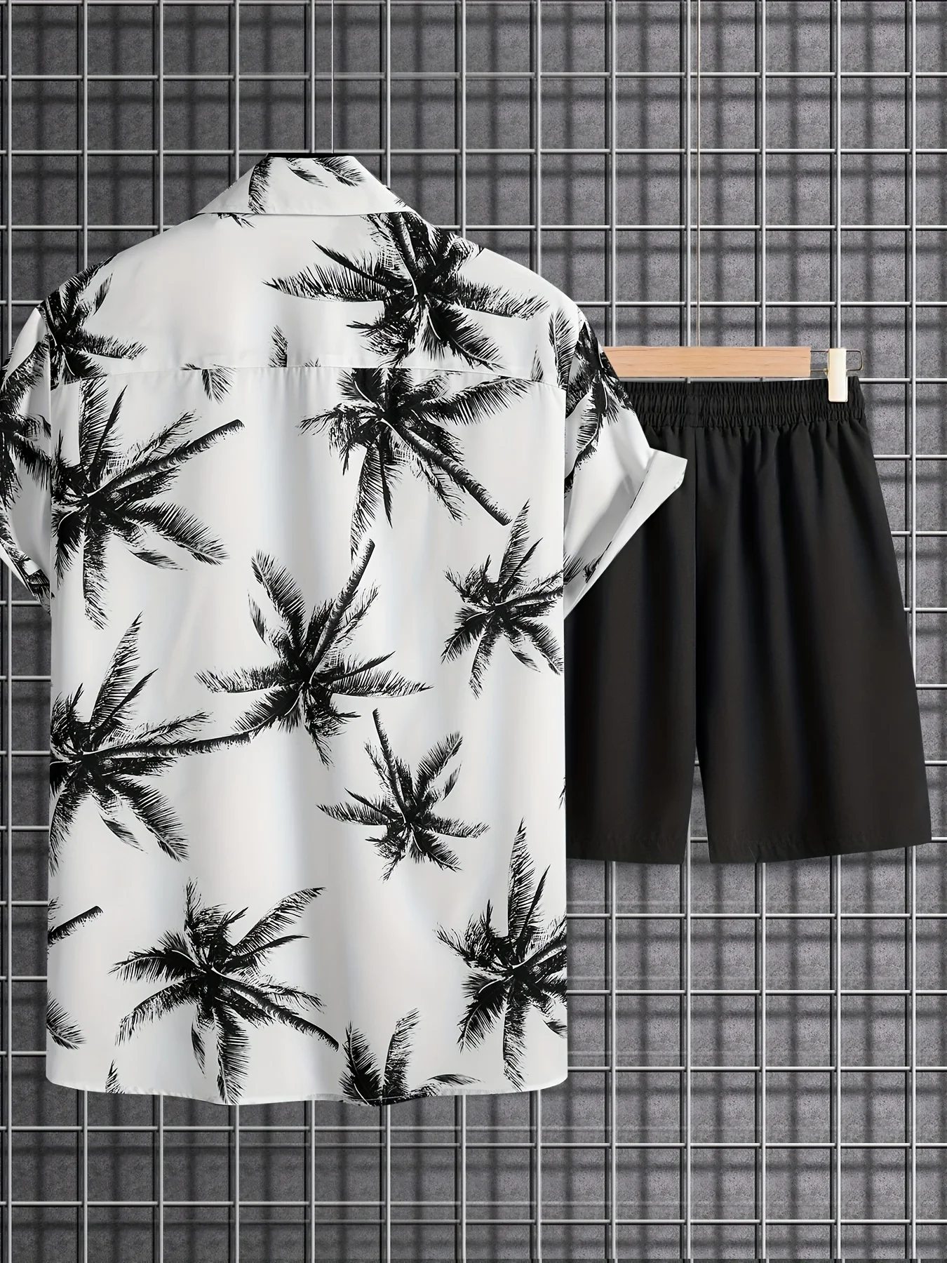 Мужская модная одежда для летних каникул рубашка с короткими рукавами шорты