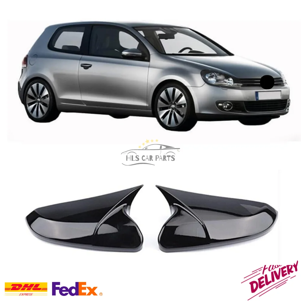 

Mirror Cover for Golf 6 VW 2009-2012 MK6 GTI R32 Car Accessories Shiny Piano Black Tuning Auto Sport Design TSI TDI