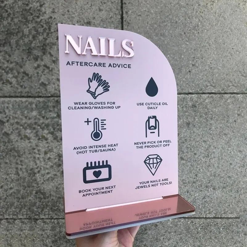 Индивидуальный акриловый деловой знак персонализированный для ресниц после