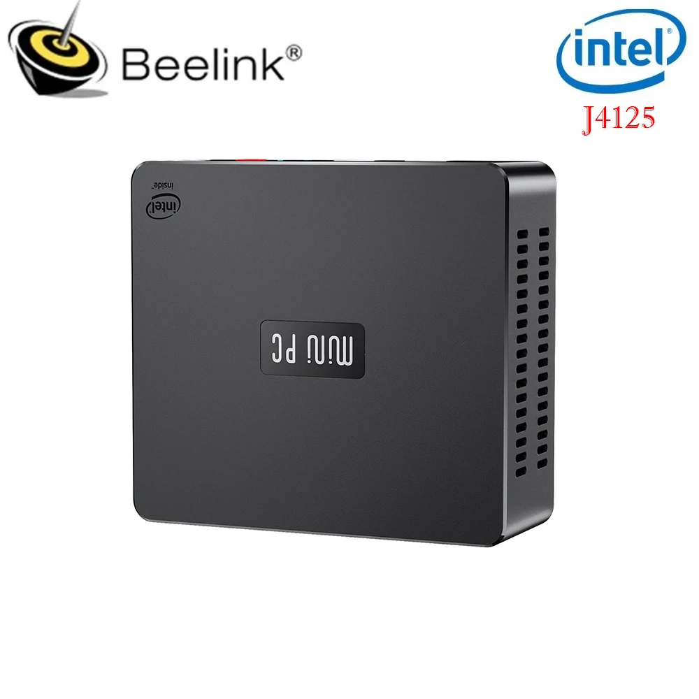 Beelink GK mini Intel Celeron J4125 Quad Core Mini PC DDR4 8GB 256GB SSD Windows 10 Desktop BT4 with HD Port 1000M LAN Computer